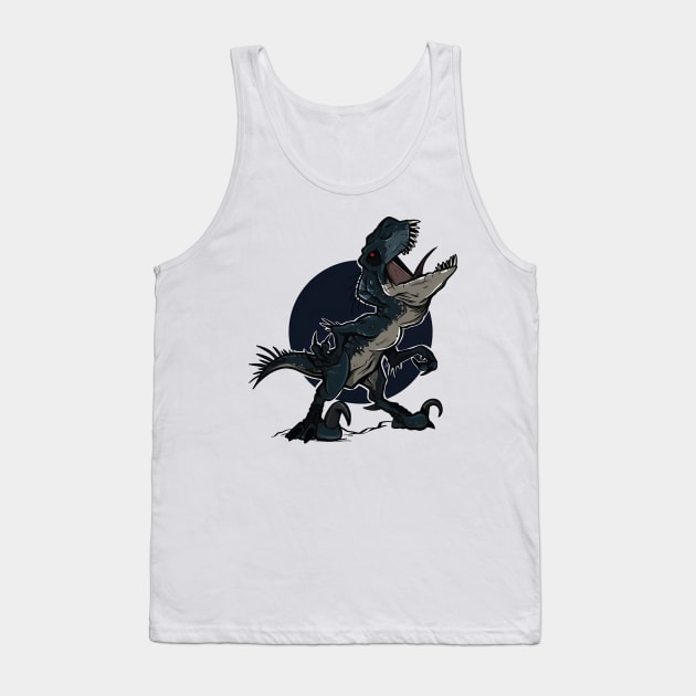 Night Fury: The Dinosaur in Blue and Black Tank Top by WorldDinosaurs